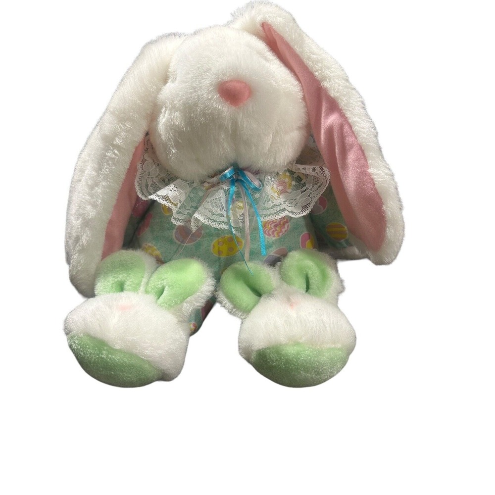 Playful Plush Chrisha Easter Bunny Rabbit Stuffed Animal W/Bunny Slippers TAGS‎